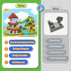 Payleeg blocks compatible with other brands to expand creative options.