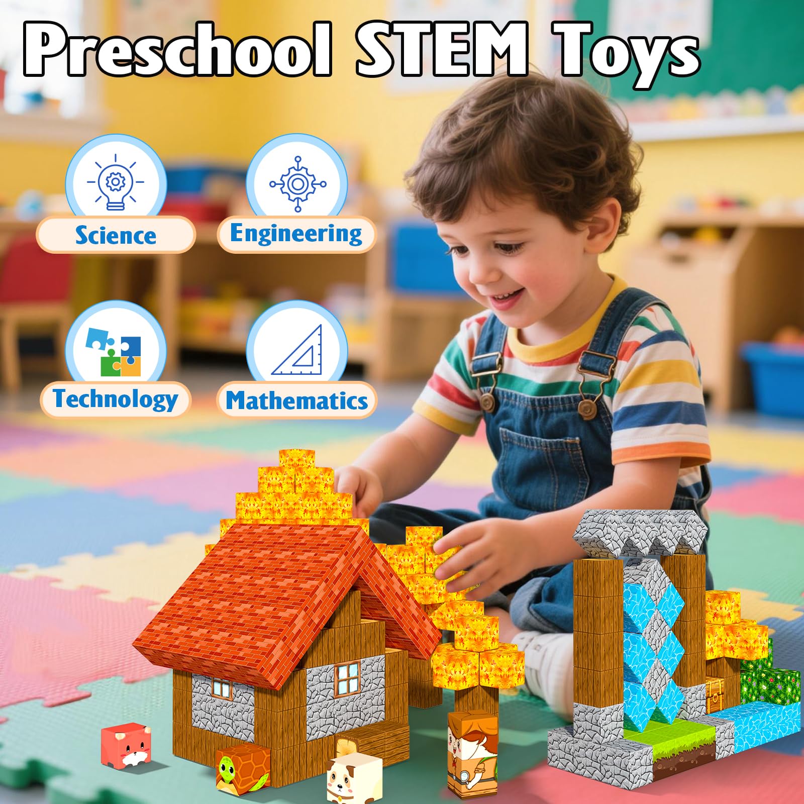 Payleeg blocks with nature pieces for tactile, hands-on learning