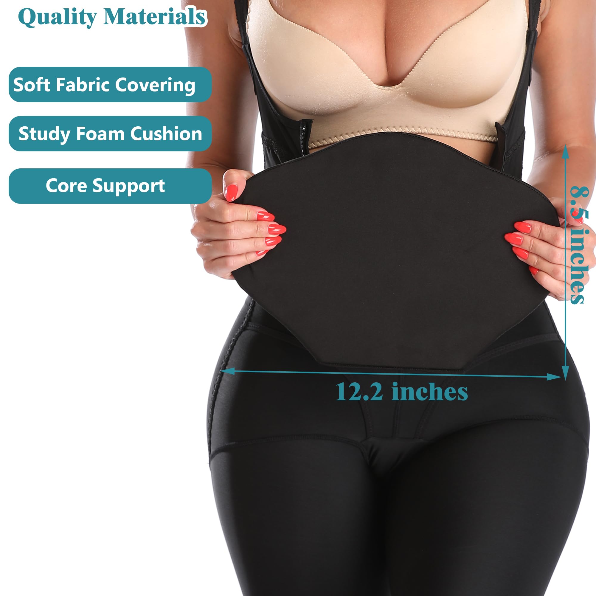 Paz Wean ab boards back view offering stable lumbar support after liposuction.