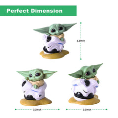 PAZATAO Baby Yoda holiday decor sparkles on shelves during celebrations.