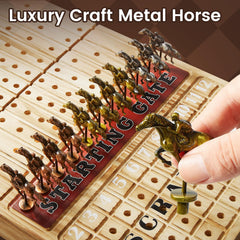 PAZIONMI metal horses close-up showcasing luxury finishes and colors.