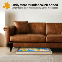 PAZIONMI stylish board enhances home decor while organizing puzzles.