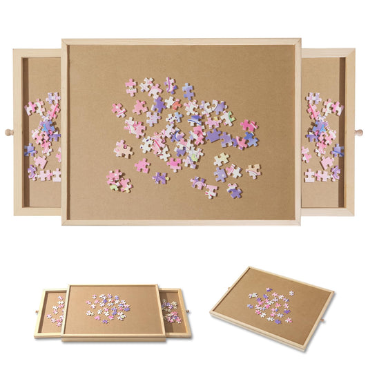 PAZIONMI small puzzle board on desk providing spacious 17.1 by 13.4 inch workspace