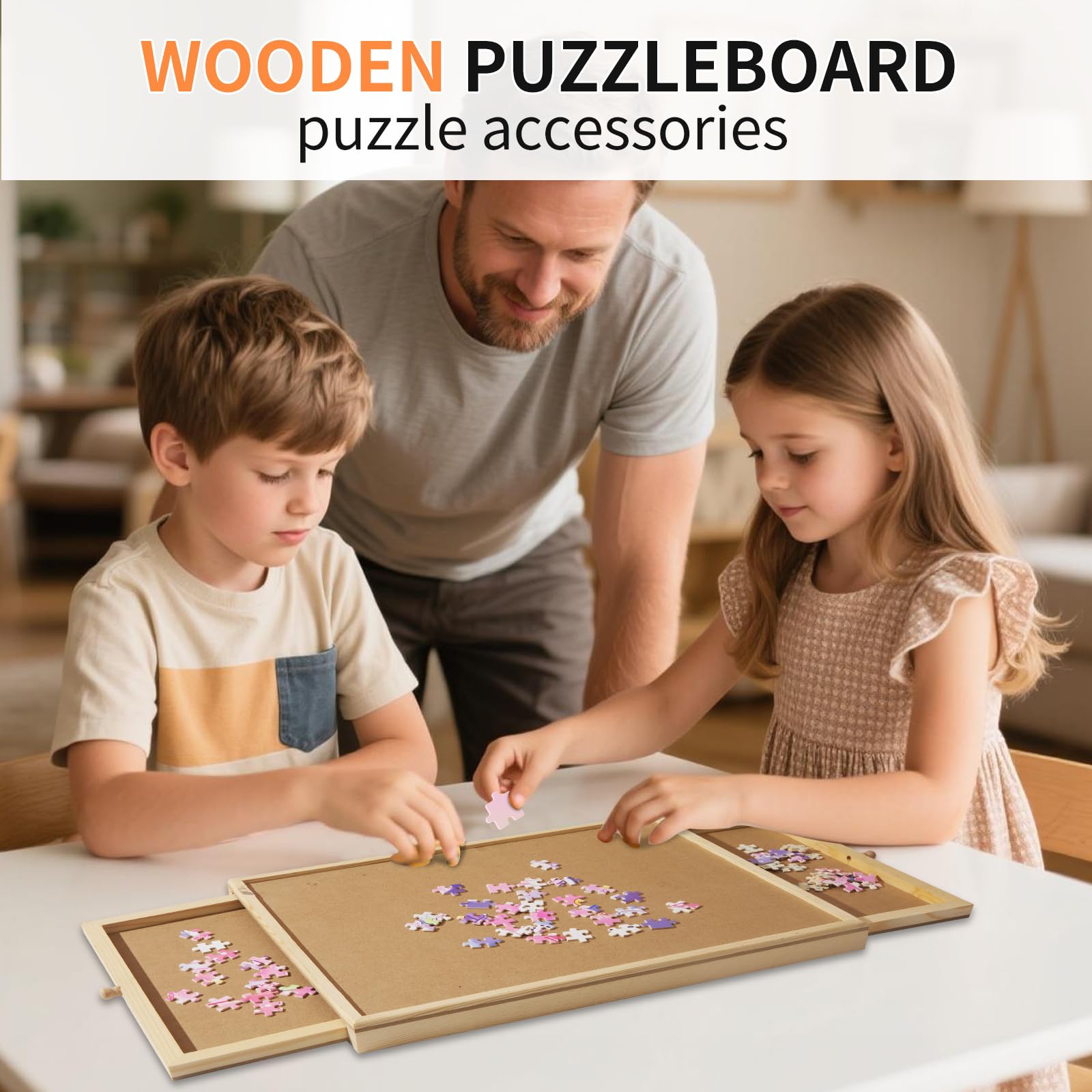 PAZIONMI lightweight puzzle board easy to carry between desk and couch