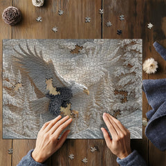 Pazzocenter The Carved Eagle puzzle three-layer cardboard—durable pieces and smooth interlock.