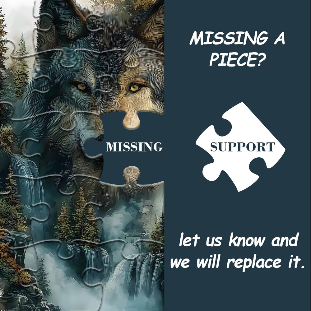 Pazzocenter wolf puzzle wall decor after completion adding nature vibe