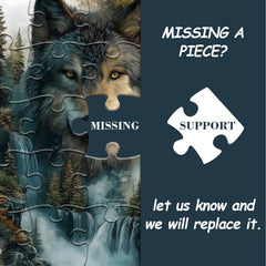 Pazzocenter wolf puzzle wall decor after completion adding nature vibe