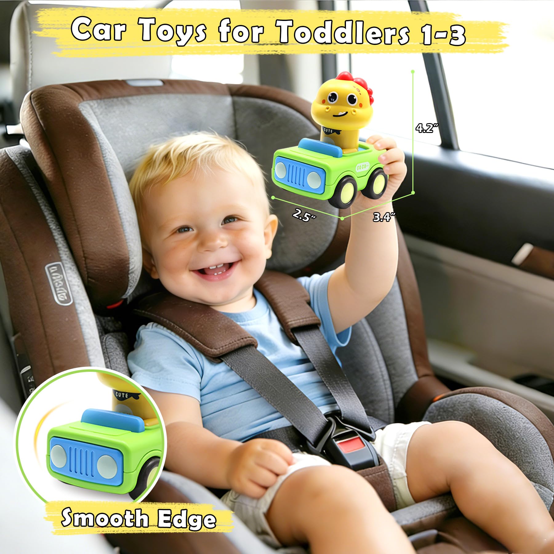 Pbooo compact travel toy, perfect for car seats and trips.