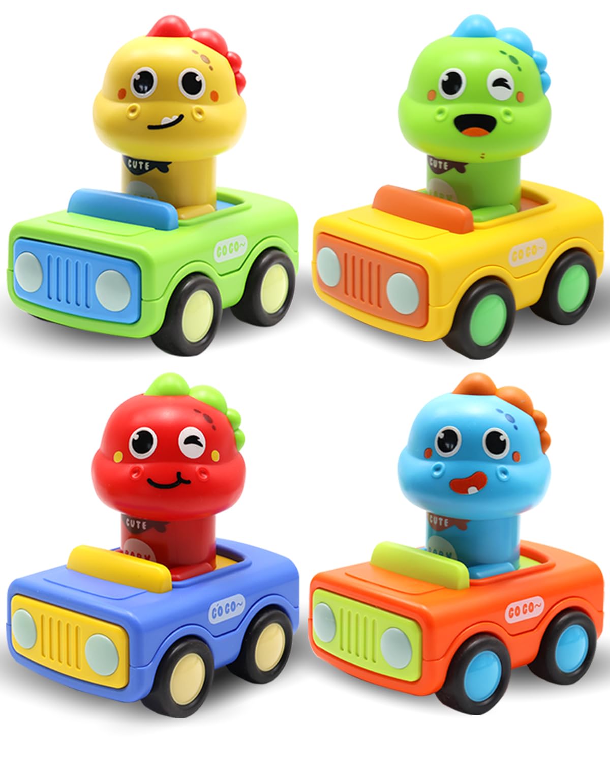 Pbooo dinosaur toy set on flat surface, smooth edges prevent scratches.