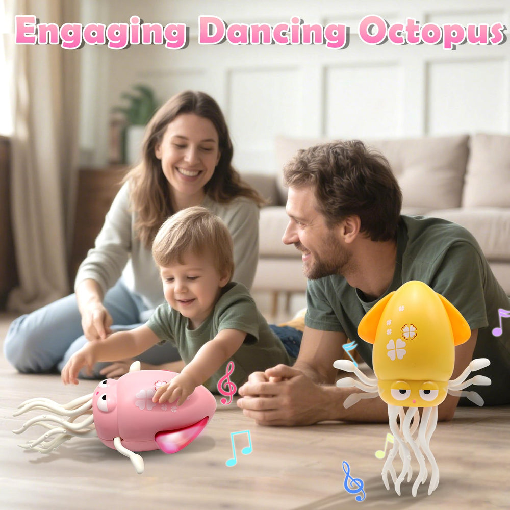 Pbooo rechargeable octopus toy reduces battery changes with USB charging.