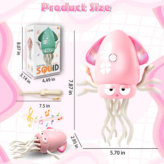 Pbooo octopus LED light feature attracts toddlers' attention while music plays.