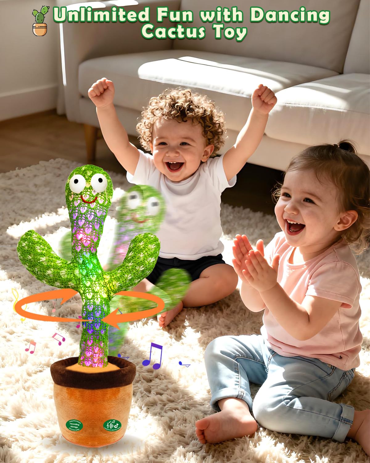 Pbooo plush cactus made of soft fabric for safe hugs