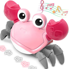 Pbooo Tummy Time Crab Toy front view engaging babies during tummy time.