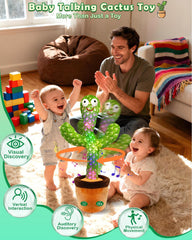 Pbooo cactus dances during tummy time to engage baby
