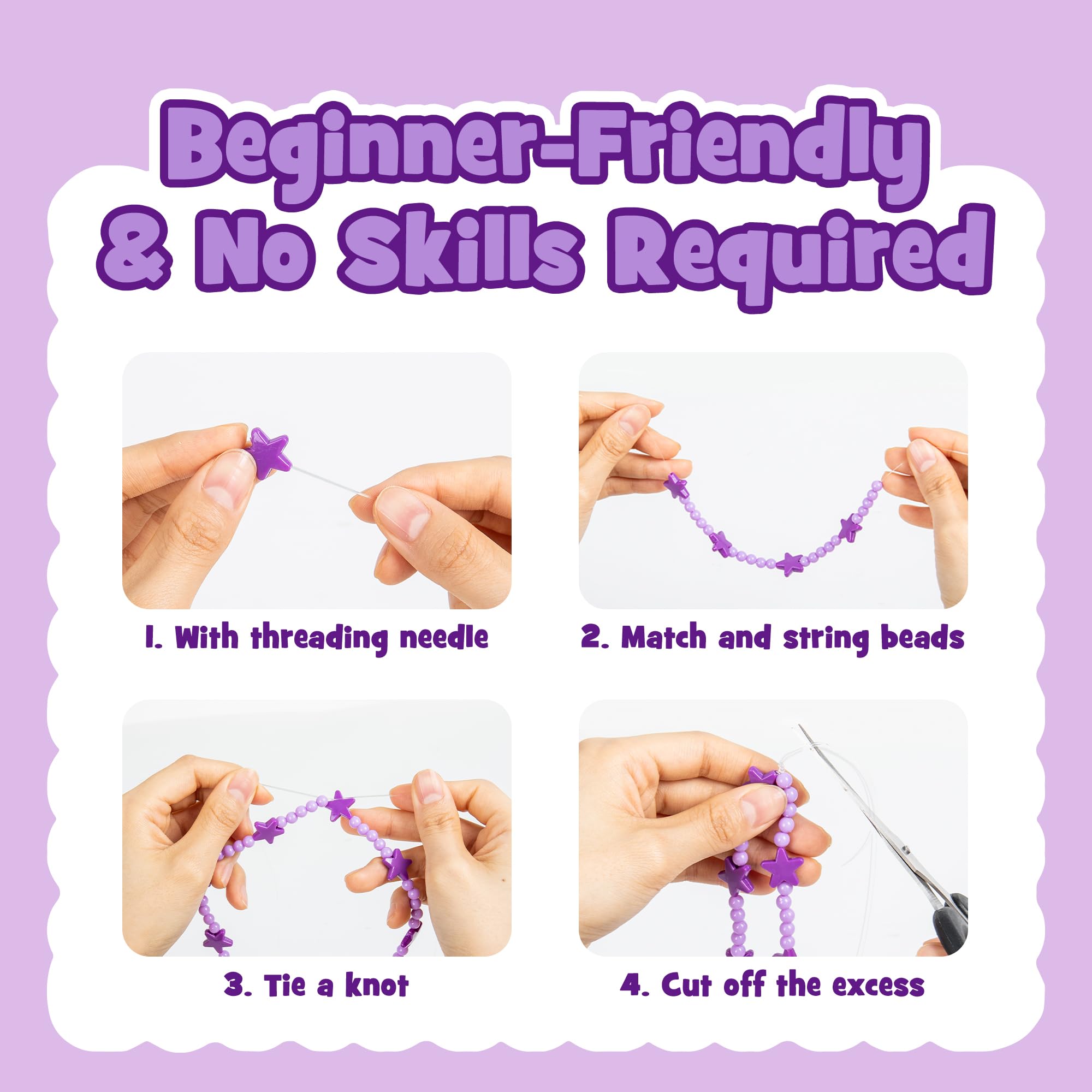P&C Bead Bracelet Kit alphabet beads enable personalized name designs.