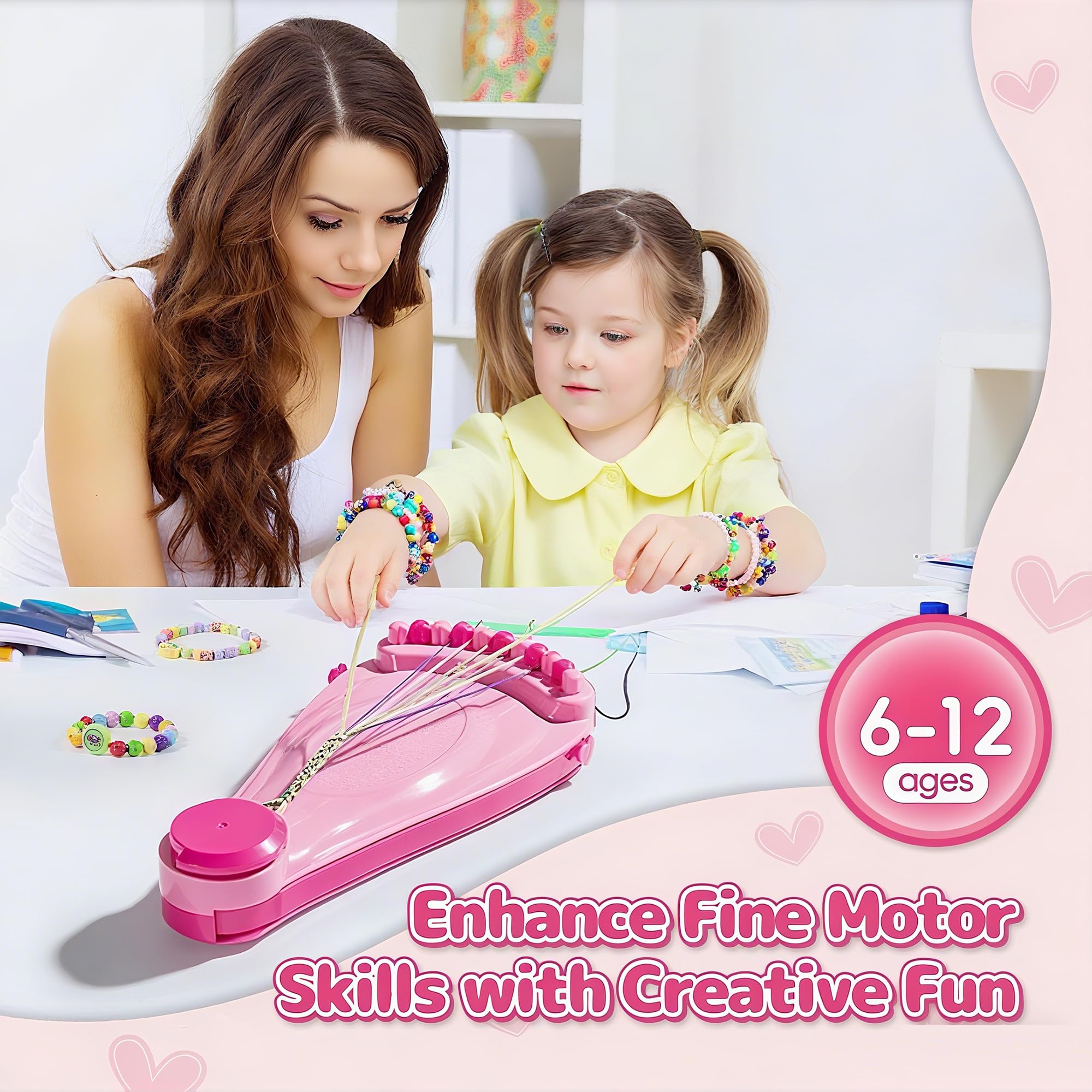 P&C colorful designs inspire kids to craft name bracelets and themed accessories.