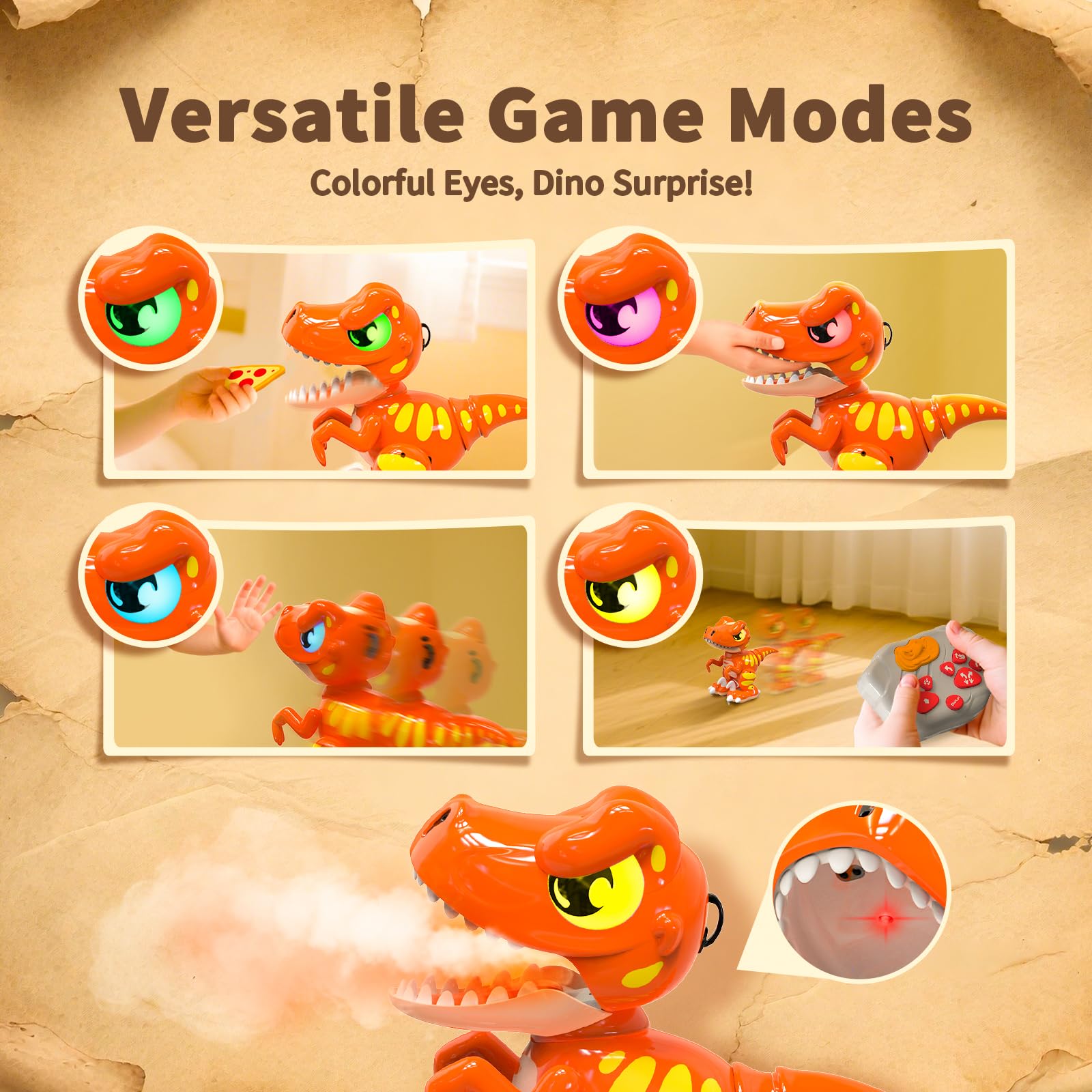 P&C Velociraptor RC toy orange box and accessories ready for play