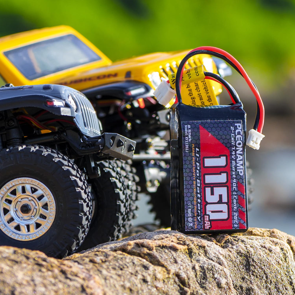 PCEONAMP SCX24 battery compatibility fits 1/18 and 1/24 scale RC cars.