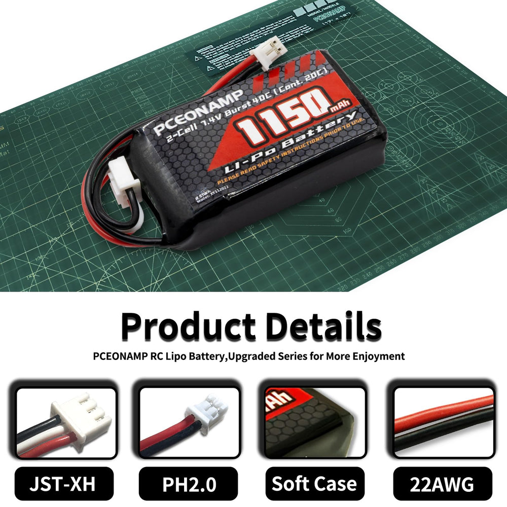 PCEONAMP PH20 plug ensures quick connection to compatible RC cars.