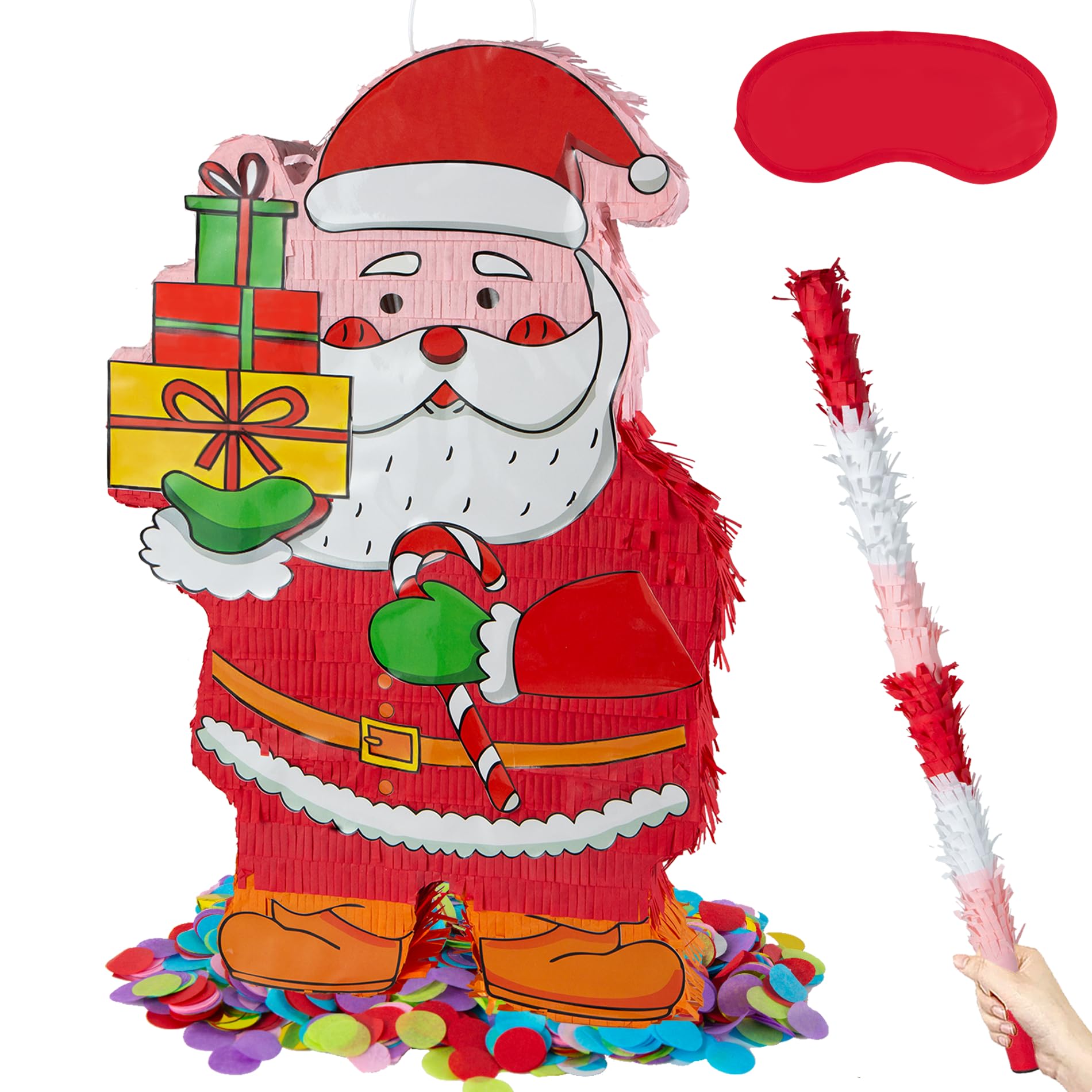 PCFING Santa pinata 21.6-inch hanging decoration for a festive Christmas party