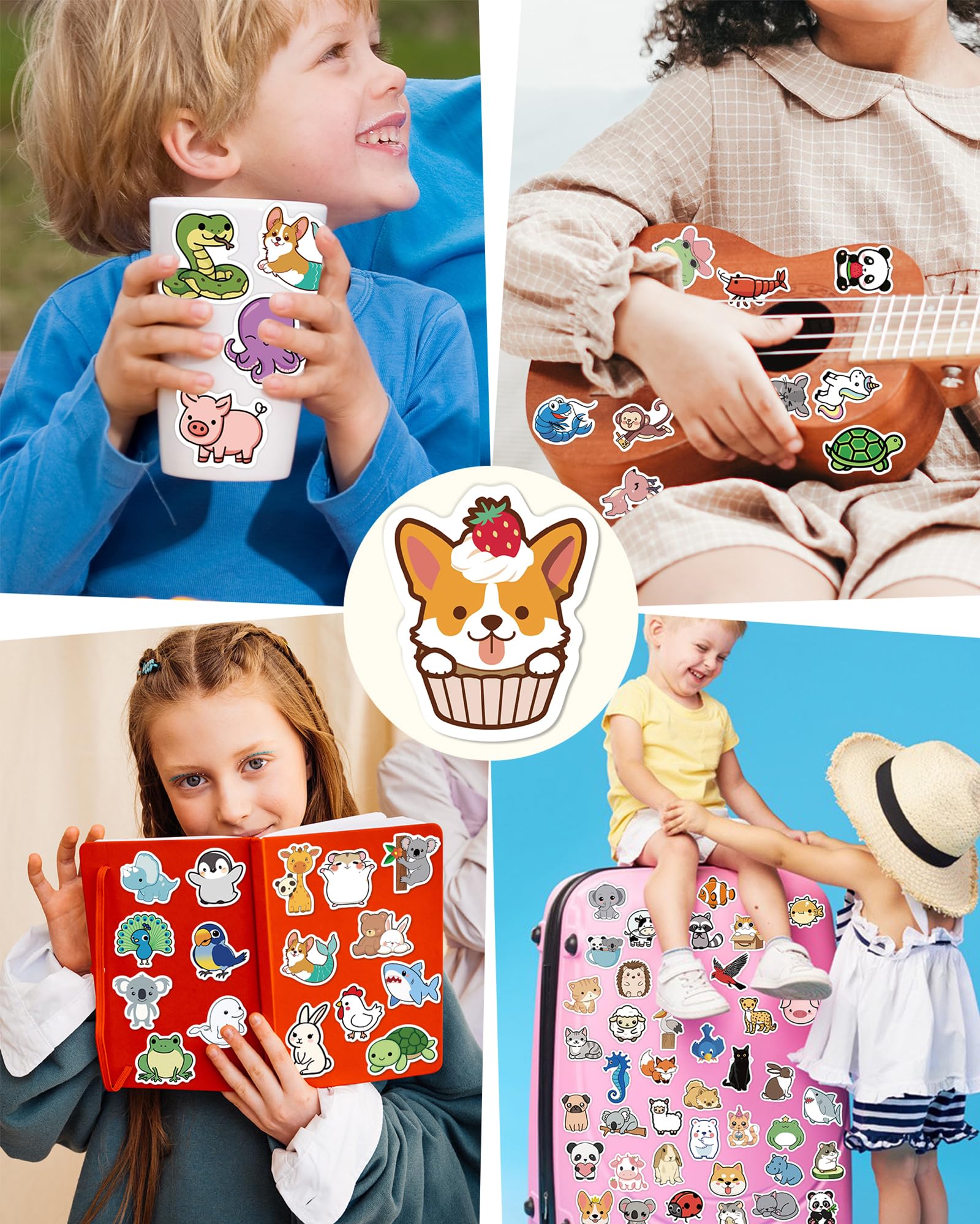 pcnearty laptop sticker pack to personalize devices with playful art