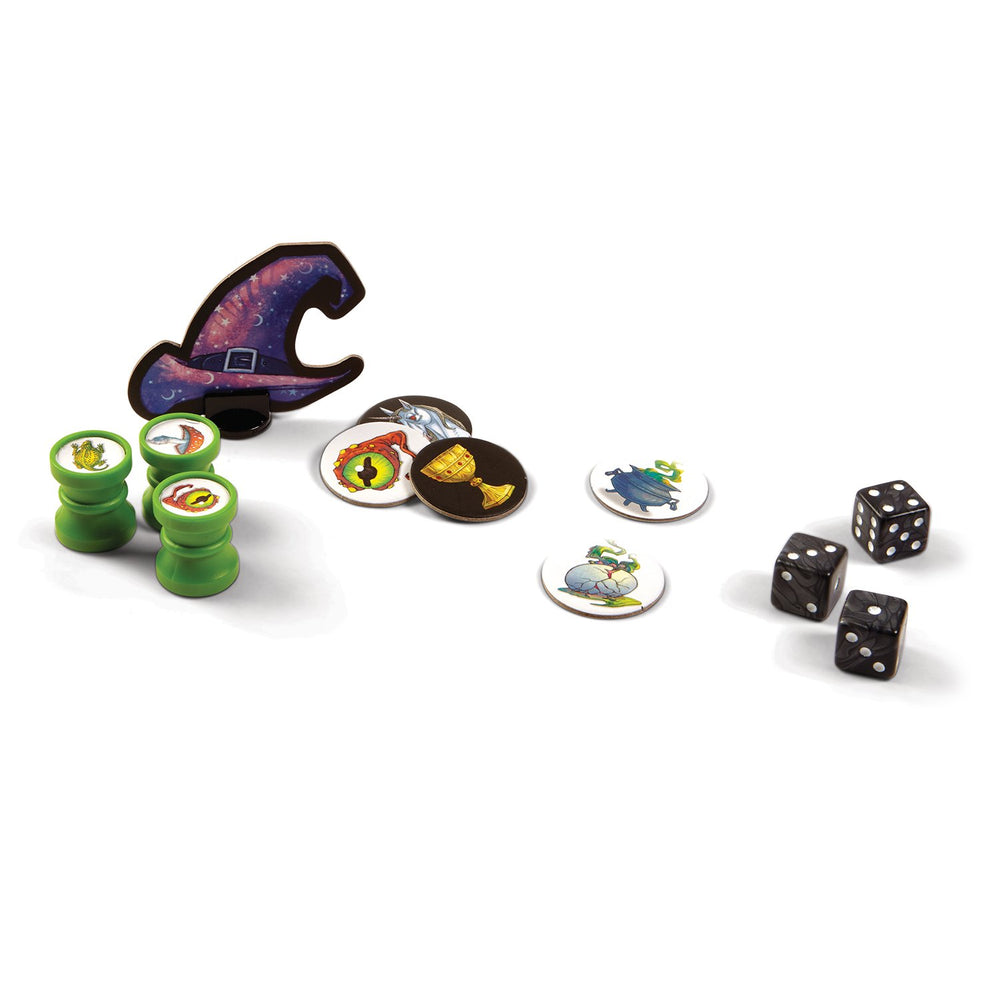 Peaceable Kingdom Cauldron Quest magic dice bring chance to cooperative planning.