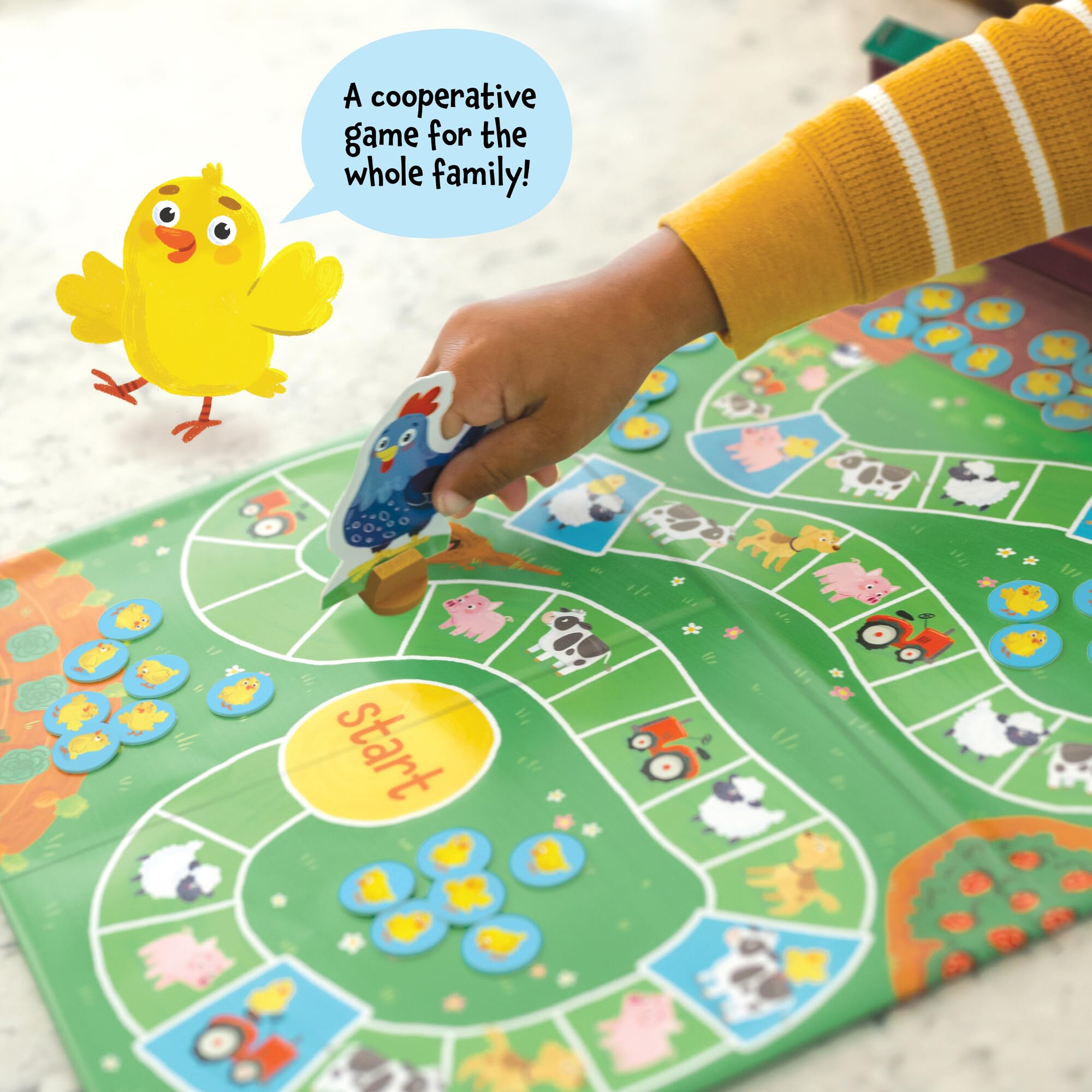 Peaceable Kingdom Count Your Chickens box art highlights the family-friendly game.