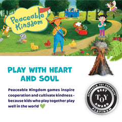 Peaceable Kingdom Dinosaur Escape game box highlights family-friendly island adventure.