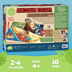 Peaceable Kingdom Dinosaur Escape volcano puzzle pieces create suspense without pressure.
