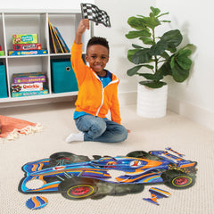 Peaceable Kingdom giant puzzle spans over 3 feet wide when assembled for group play.