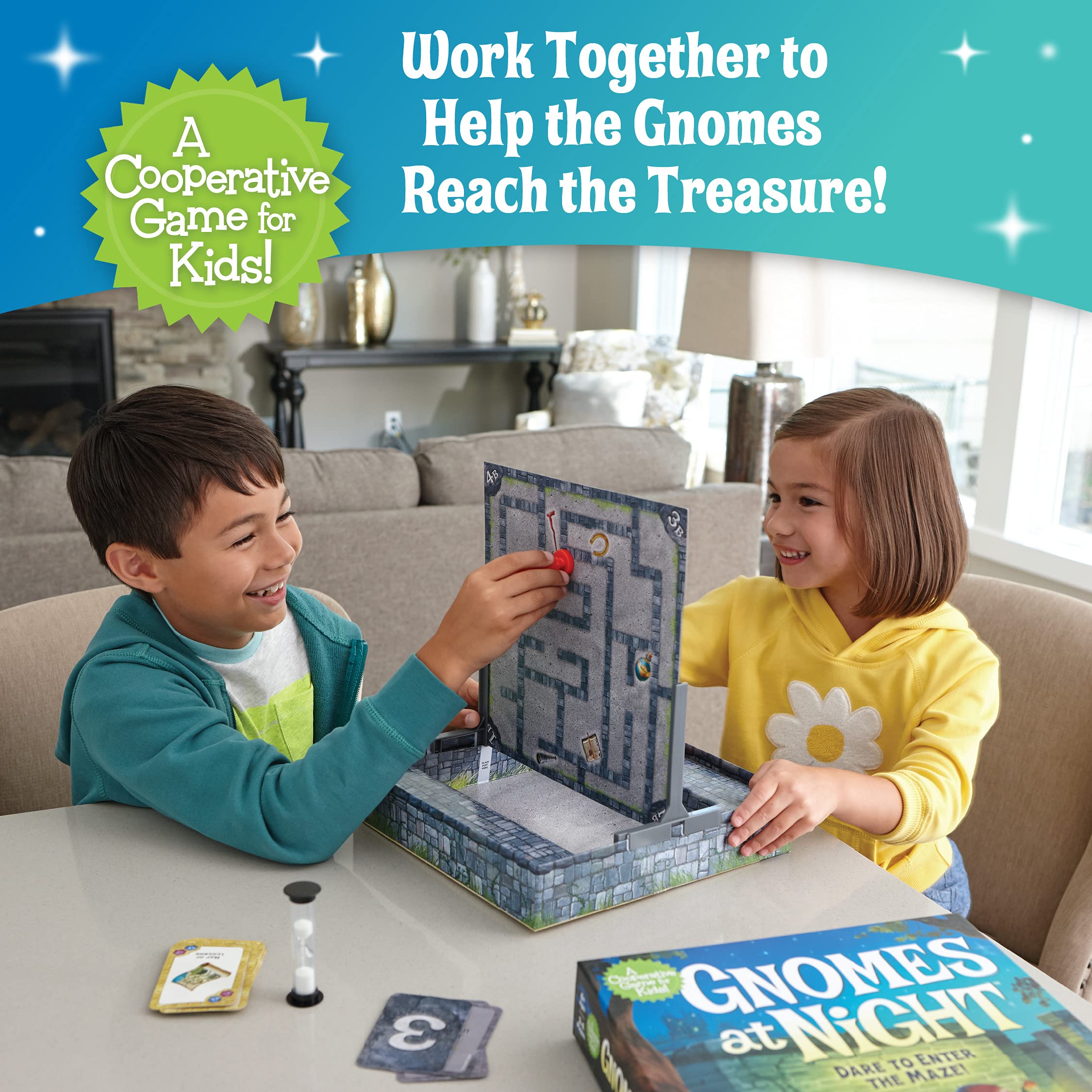 Peaceable Kingdom Gnomes at Night magnetic gnome movers enable teamwork during play