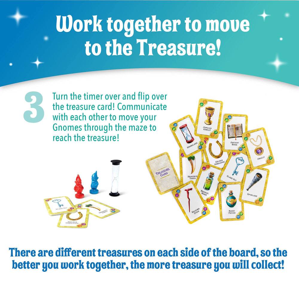 Peaceable Kingdom Gnomes at Night maze side A shows alternate routes for problem solving