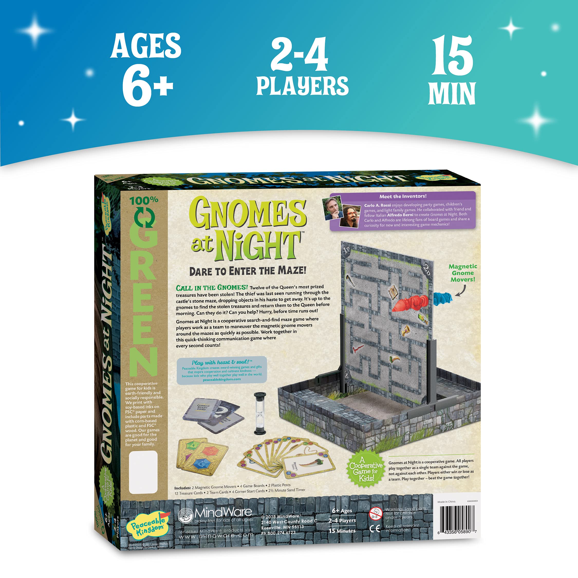Peaceable Kingdom Gnomes at Night maze side B adds fresh paths for exploration