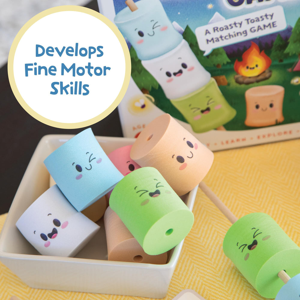 Peaceable Kingdom Happy Marshmallow campfire setup; invites cooperative pretend play