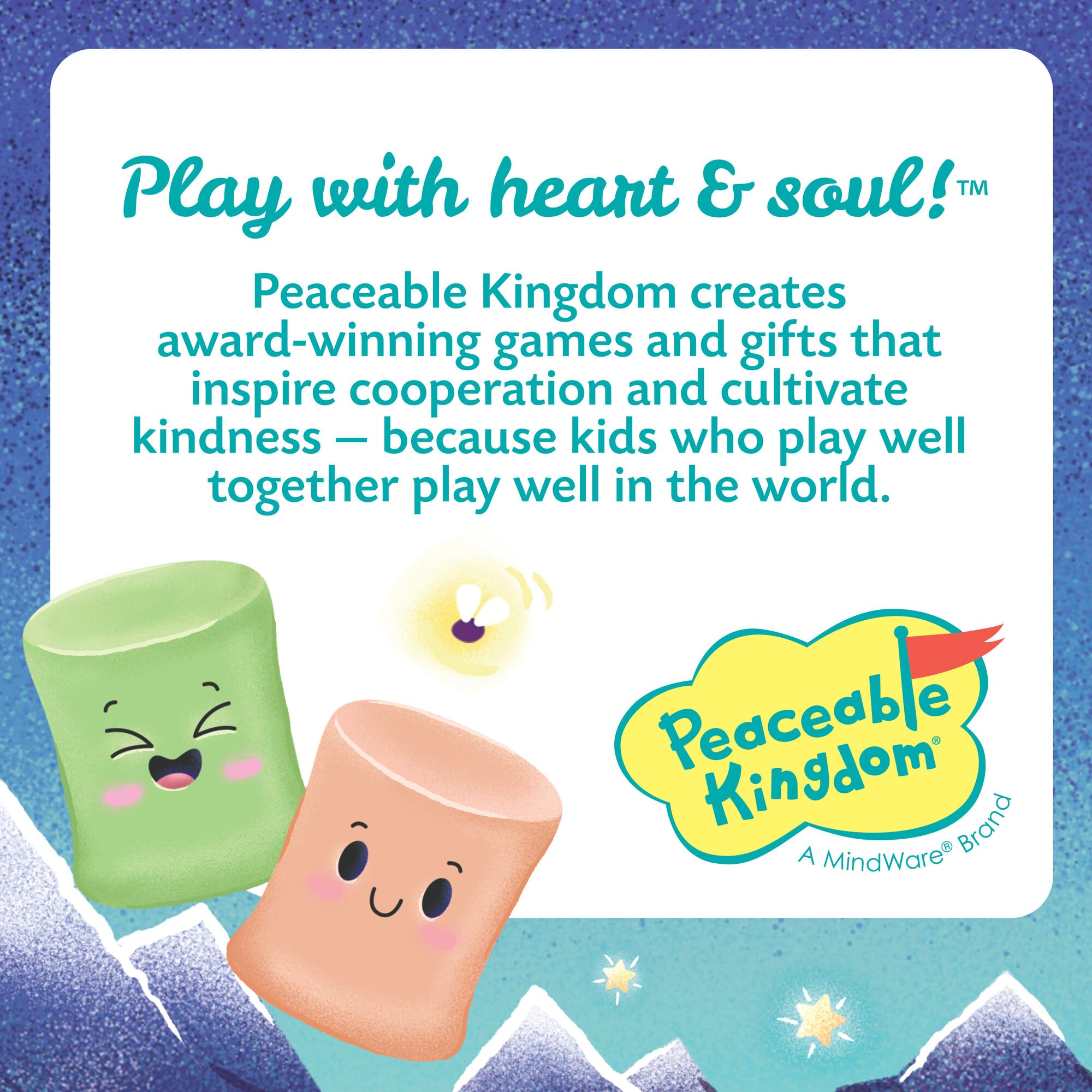 Peaceable Kingdom Happy Marshmallow cooperative play; kids work toward a shared goal