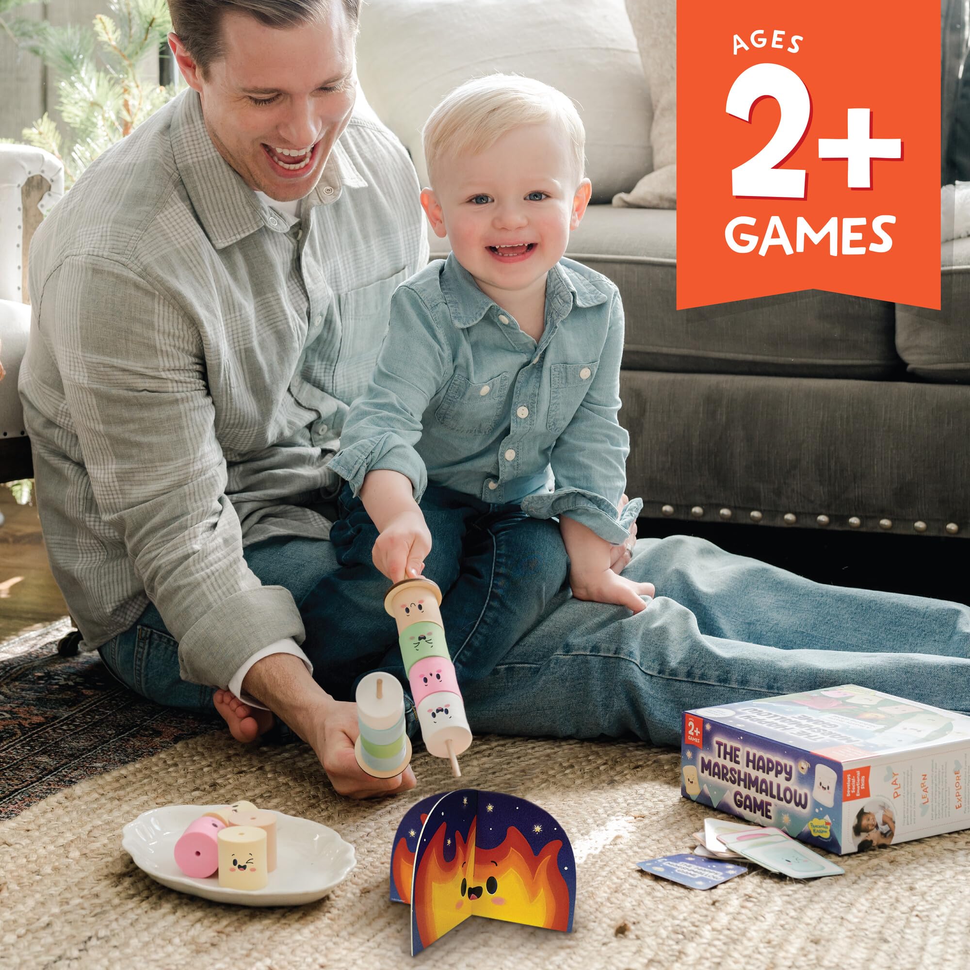 Peaceable Kingdom Happy Marshmallow toddler playing scene; enhances imaginative and fine motor skills