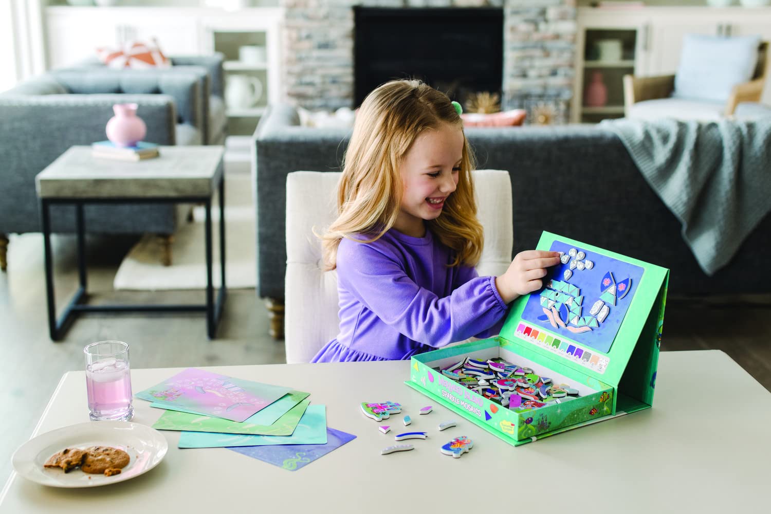 Peaceable Kingdom magnet design mosaic shapes: easy placement supports early fine motor practice