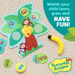 Peaceable Kingdom Monkey Around: promotes gross motor skills through hopping and marching.