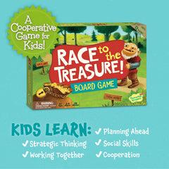 Peaceable Kingdom Race to the Treasure treasure chips ready to be earned