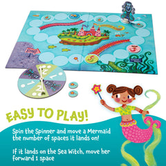 Peaceable Kingdom Sea Witch stand anchors the game challenge.