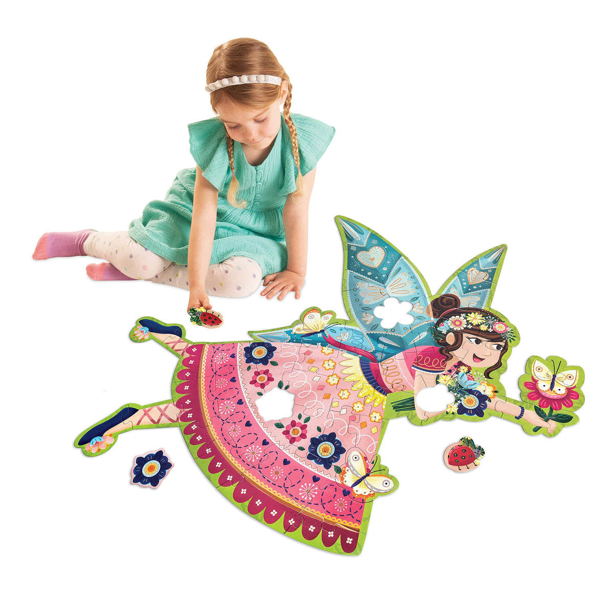 Peaceable Kingdom shimmer fairy puzzle with foil pieces boosts visual recognition