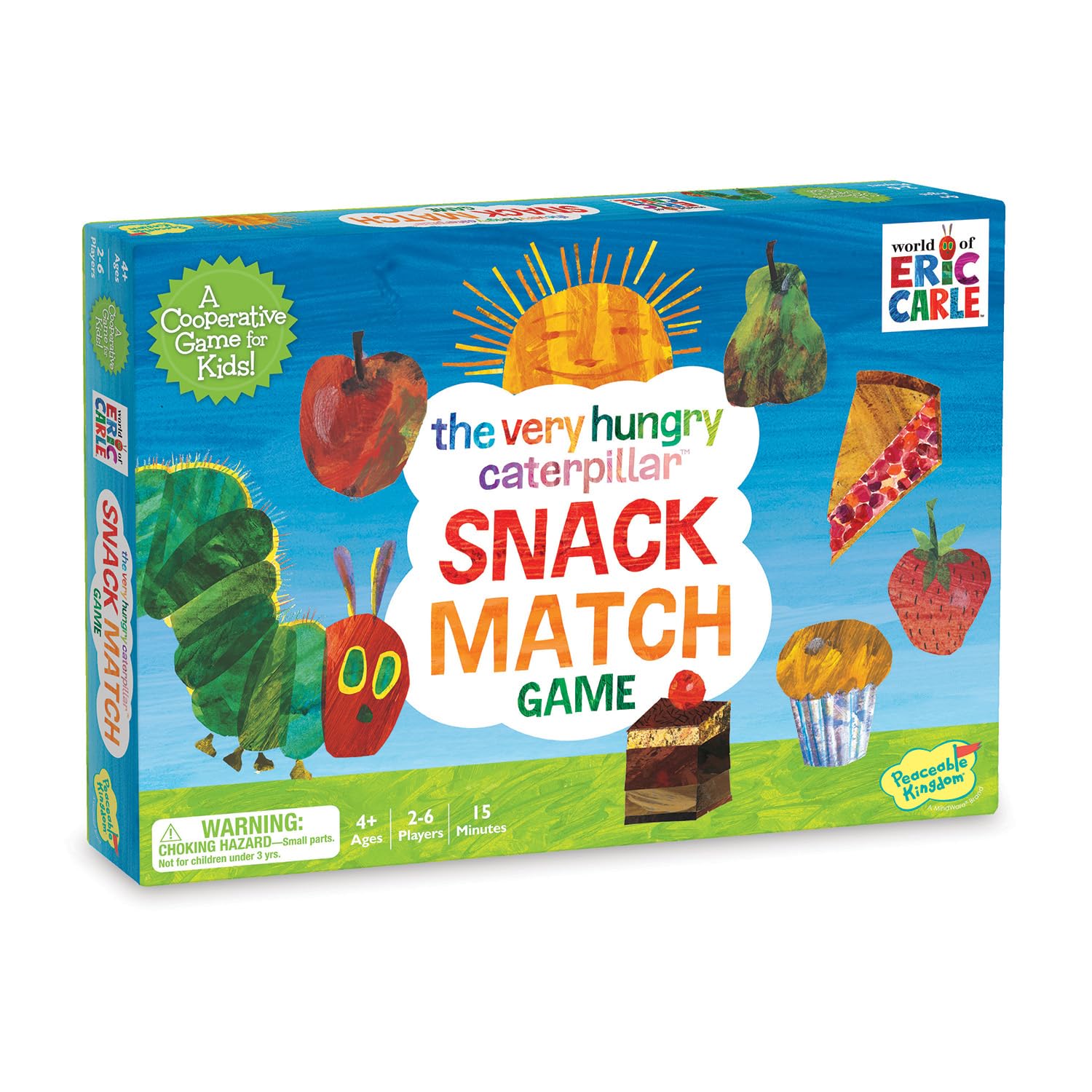 Peaceable Kingdom Snack Match Game on a 3D leaf board for cooperative play.