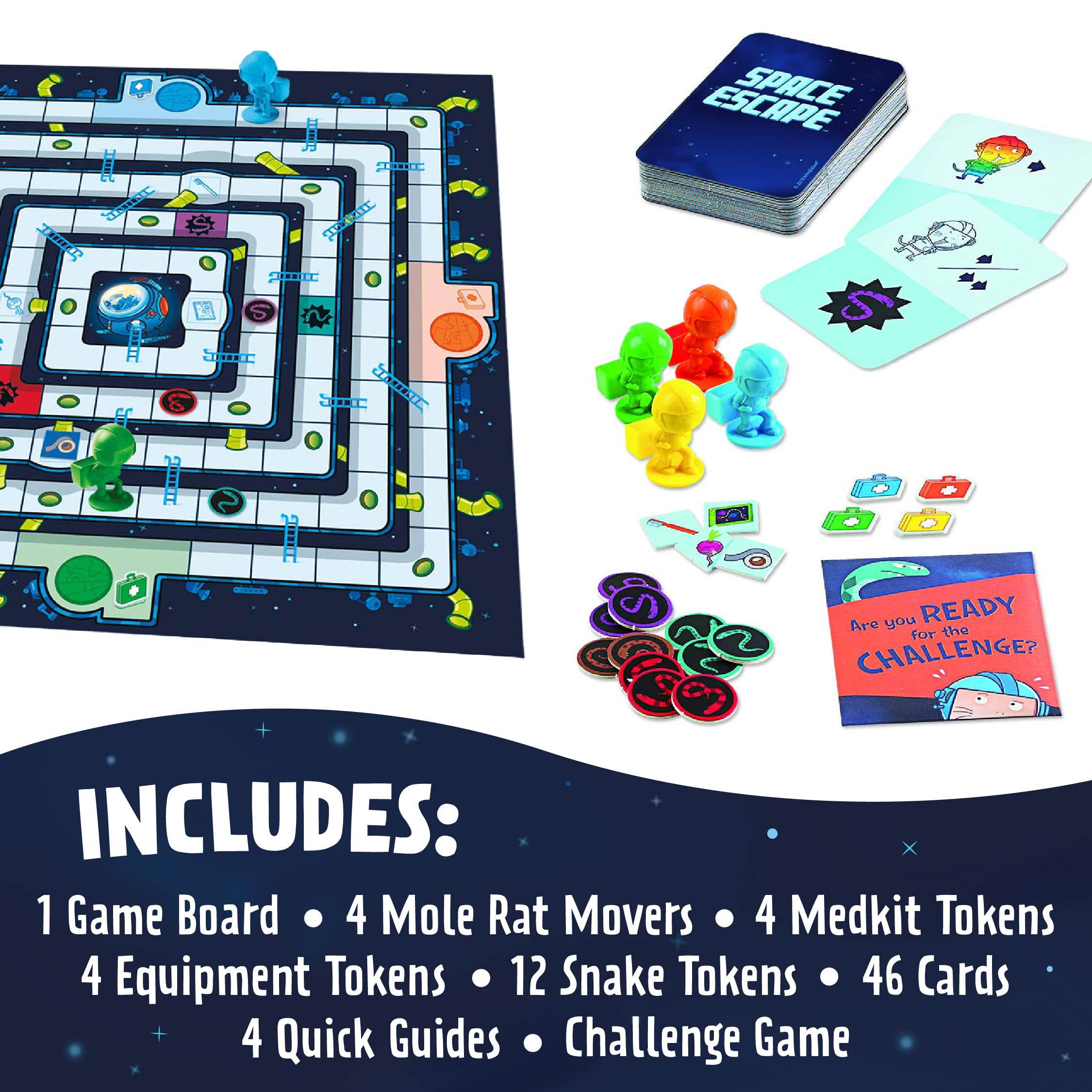 Peaceable Kingdom Space Escape instructions outlining cooperative play rules.