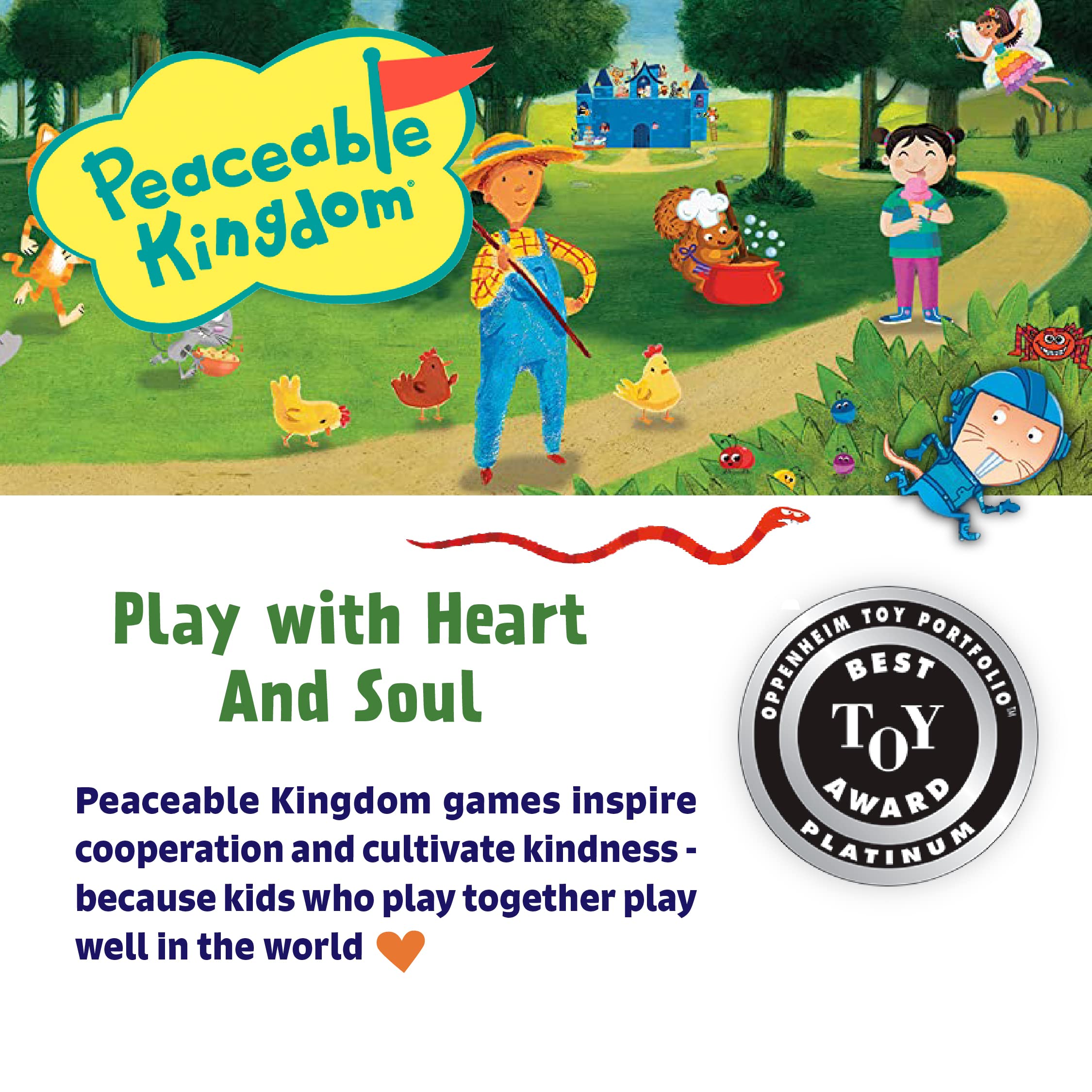 Peaceable Kingdom Space Escape snakes illustration adding tension and excitement.