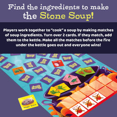 Peaceable Kingdom Stone Soup fire-out cards emphasizing teamwork challenge.
