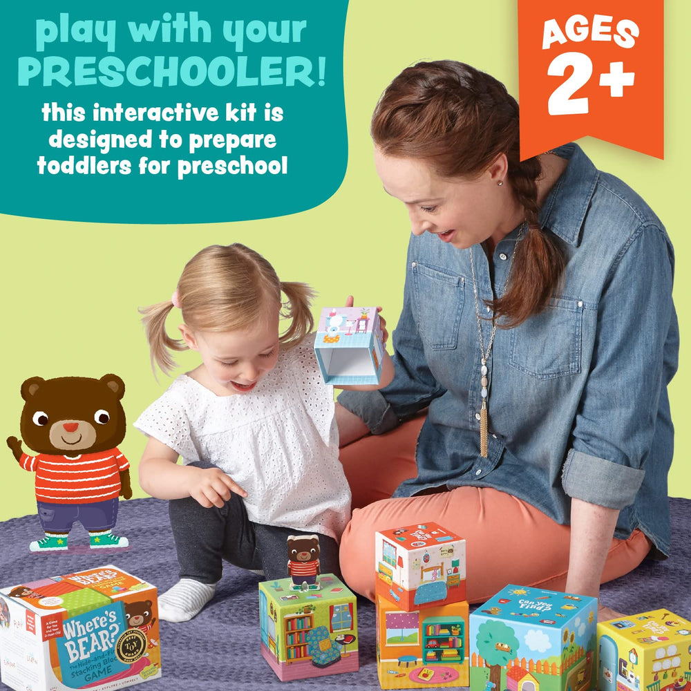 Peaceable Kingdom wooden bear figurine enhances imaginative play during hide and seek.
