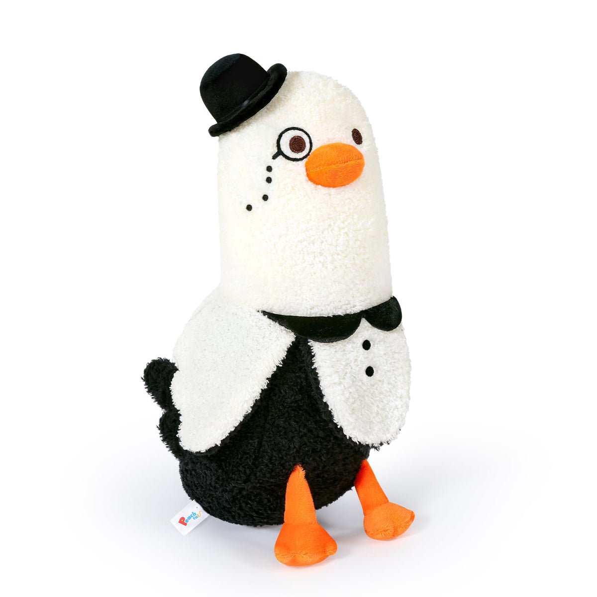 PEACH CAT banana duck plush with bowler hat, a charming desk companion