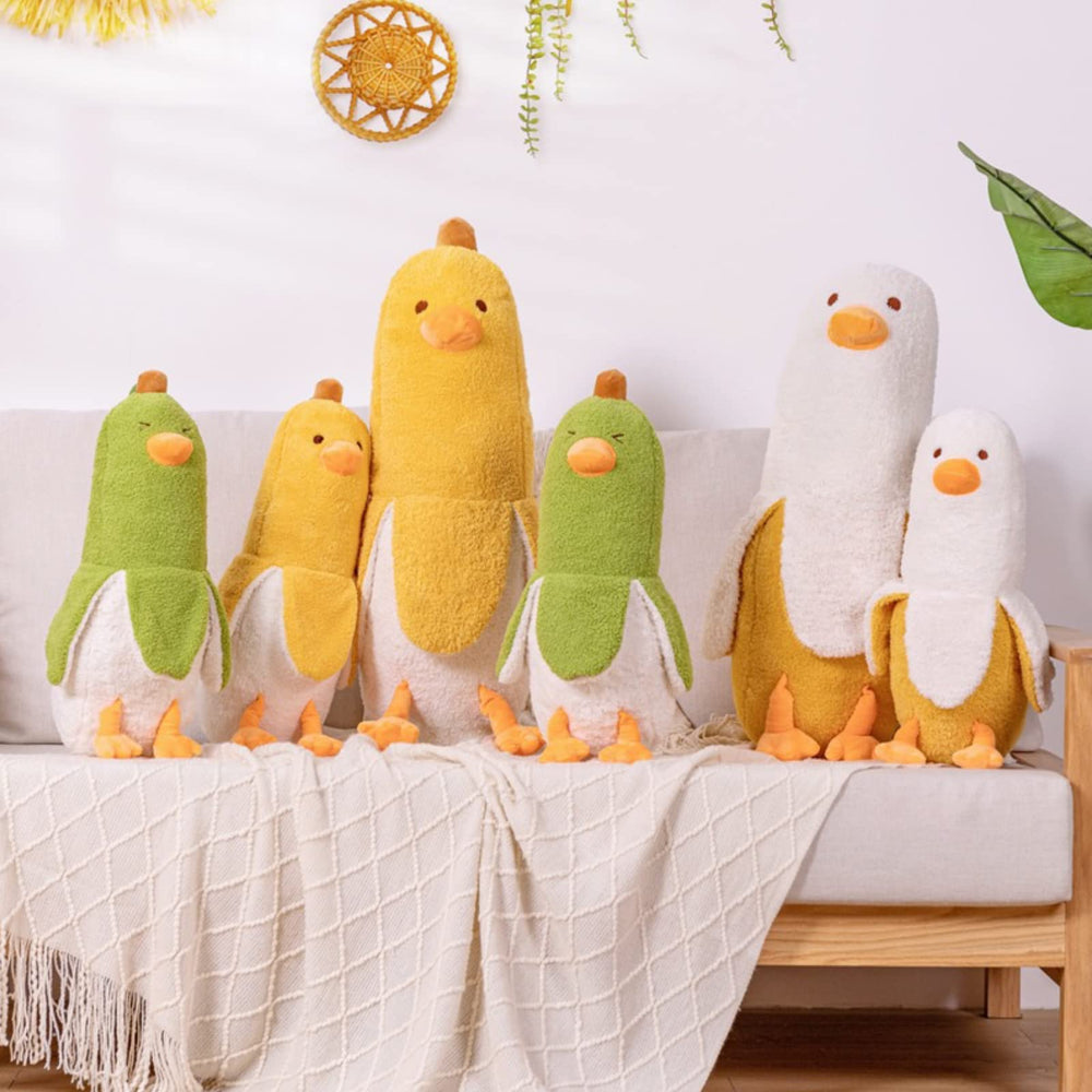 PEACH CAT banana duck plush pillow suitable for sofa decor
