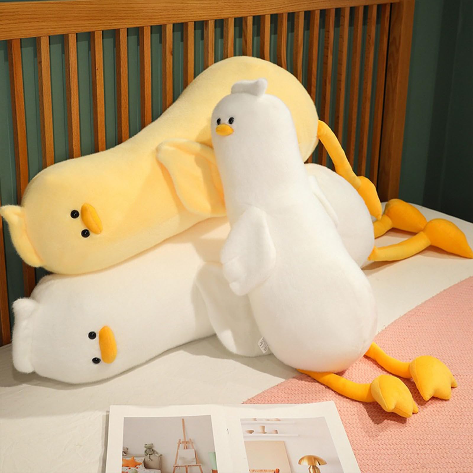 PEACH CAT long duck plush pillow makes a delightful gift for kids and adults.