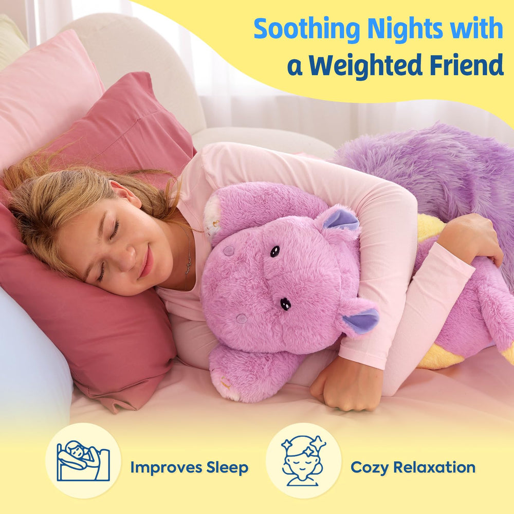 PEACH CAT hippo weighted stuffed animal wings detail highlights playful design
